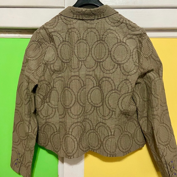 Women's Simply Vera Vera Wang Jacquard Crop Jacket - Picture 6 of 6